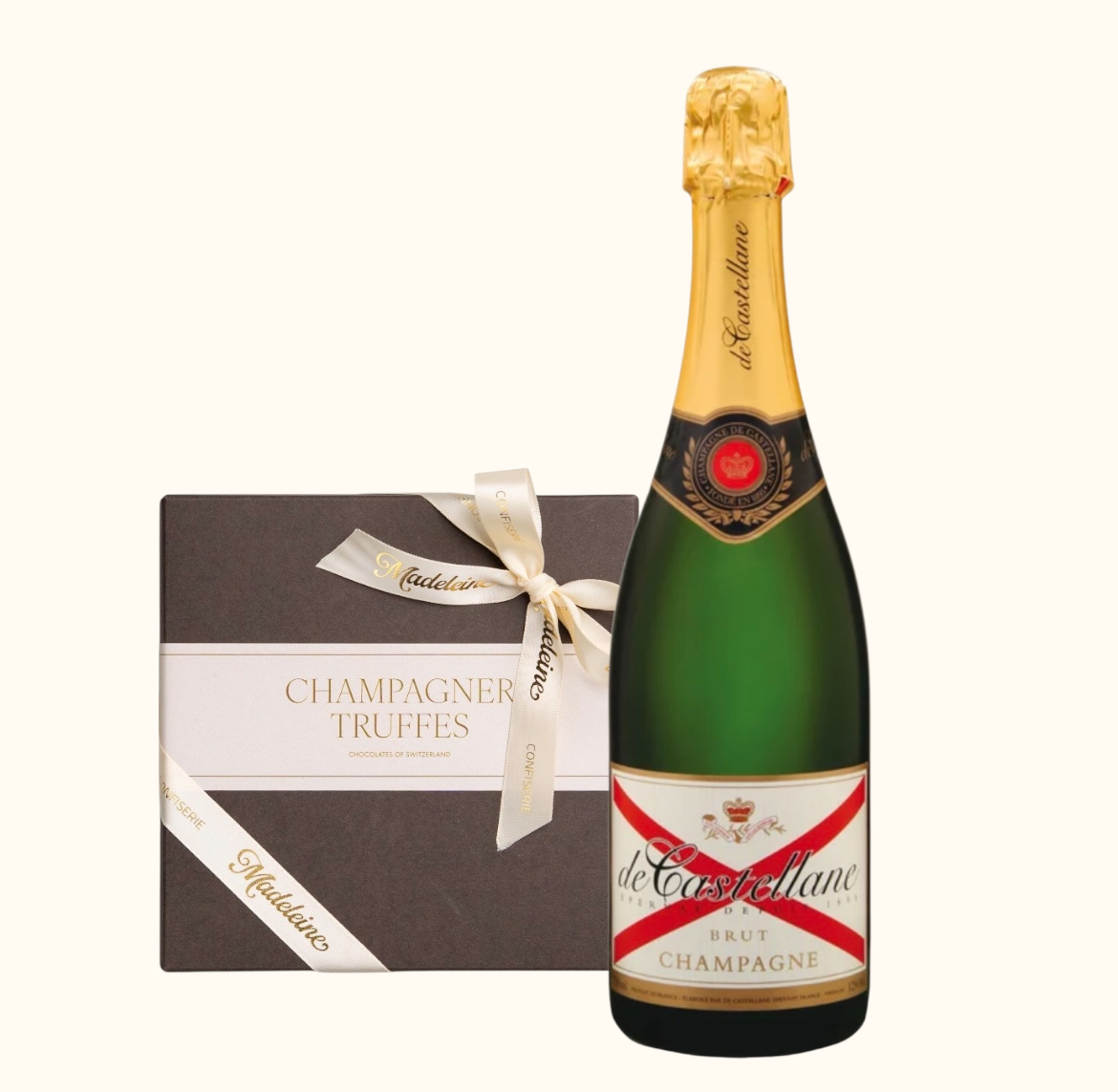 Geschenkset Champagner De Chatellane / Champagner Truffes 200g