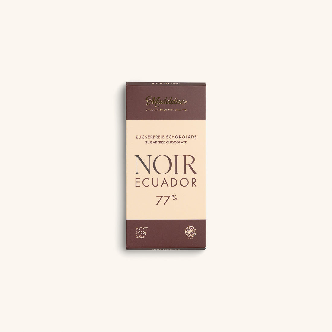 Sugar-free dark chocolate 100g 77%