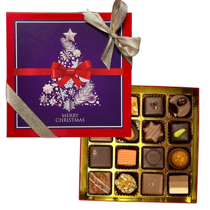 Christmas tin tree 200g pralines
