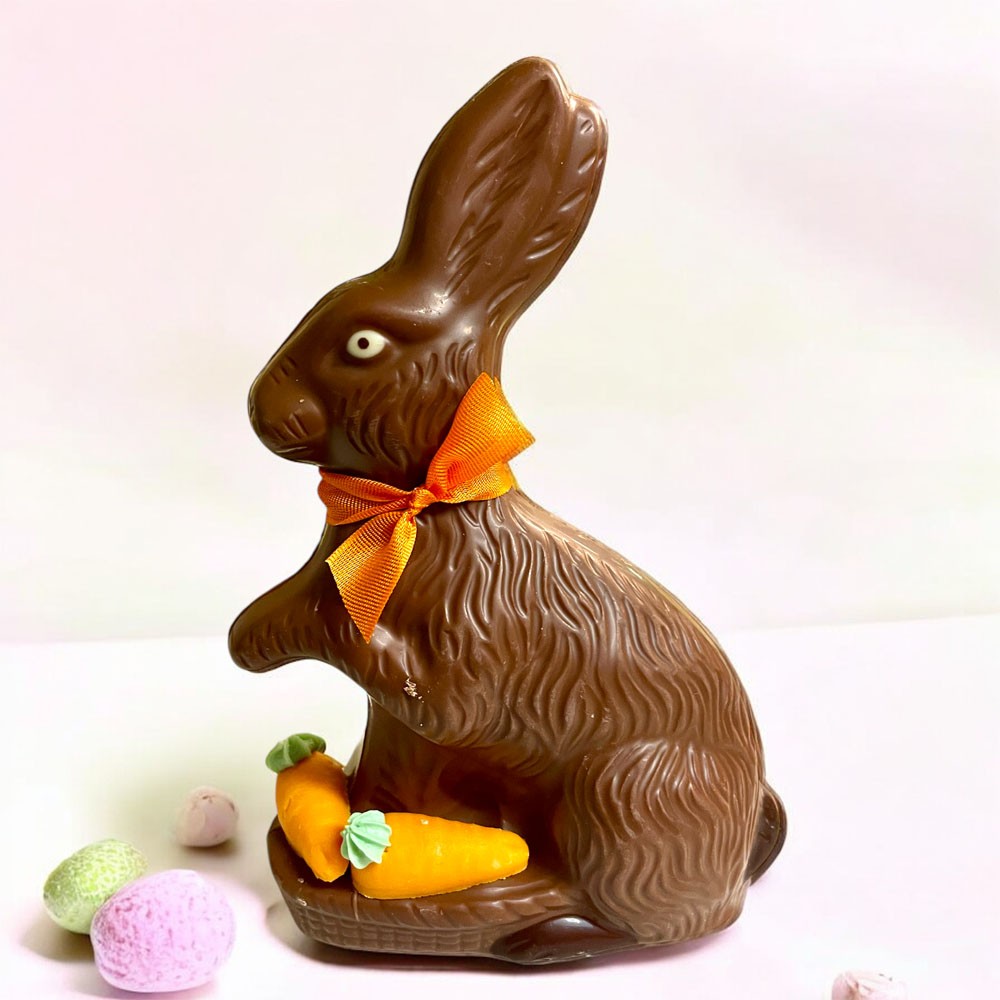 Osterhase Korb 180g hell & dunkel