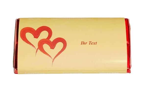 My chocolate bar with a personal photo greeting