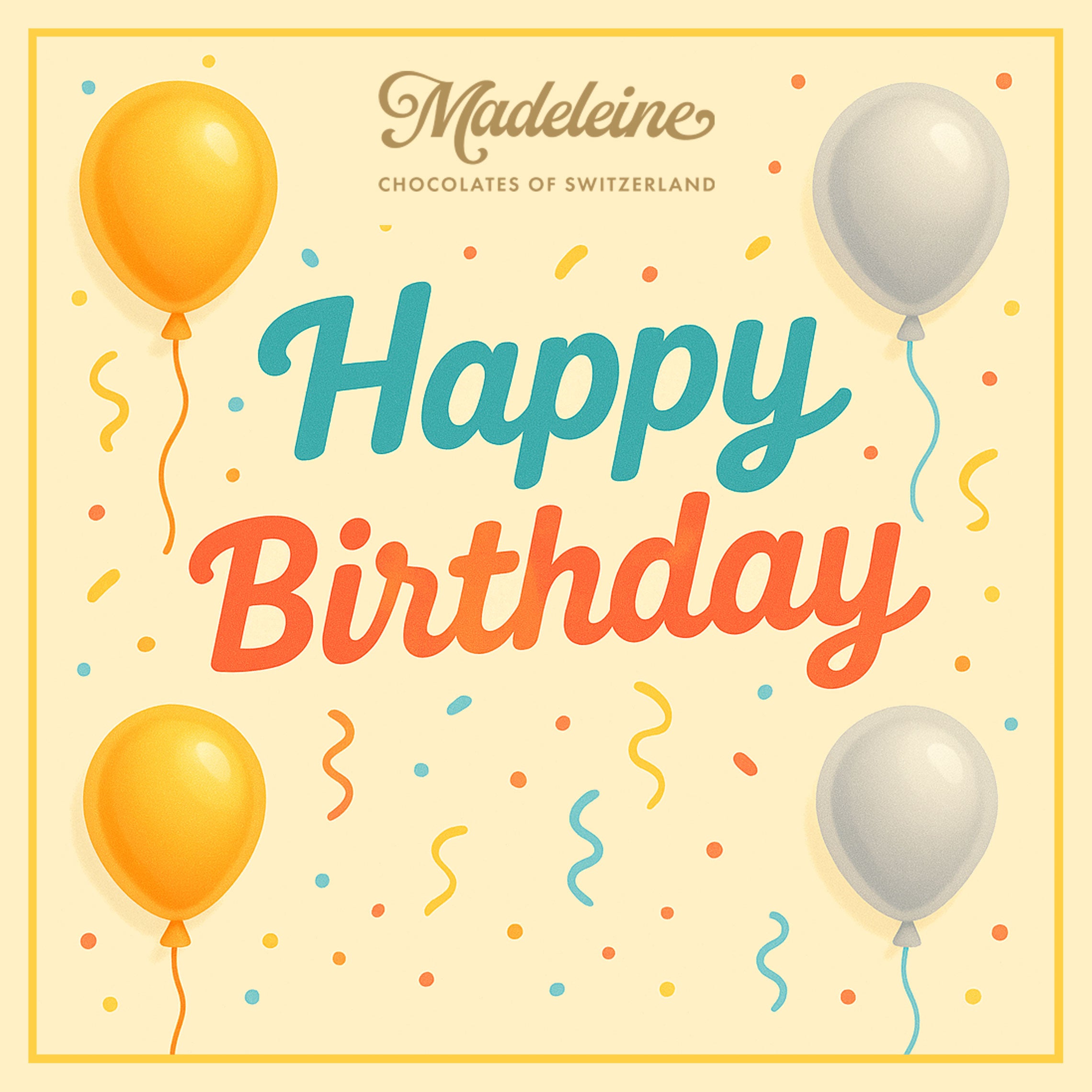 My truffles with greeting template