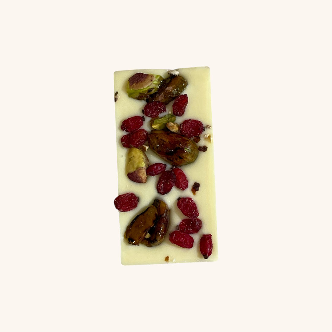 Mini Schokoladentafel weiss mit Pistazien 25g