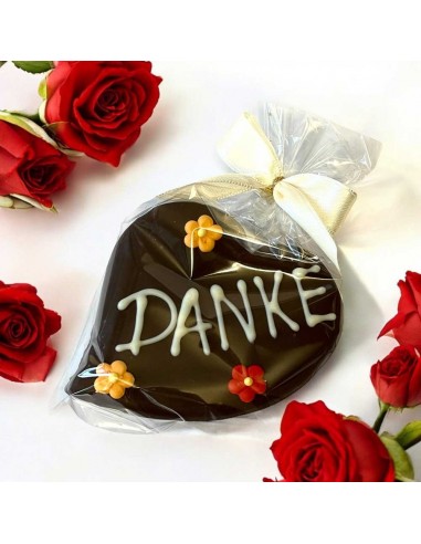 Schokoladenherz (Biscuit) mit Aprikosenfüllung